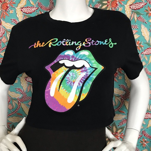 2019 Official Release the Rolling Stones Cropped T-Shirt Size S-XL (Stretchy) - Picture 10 of 11